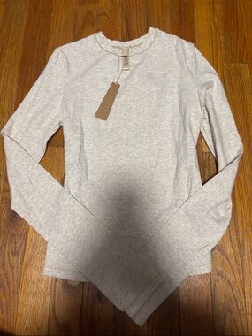 NWT Skims Cotton Jersey Tshirt in Heather Oatmeal